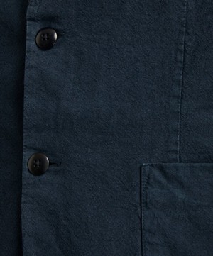 Folk - Navy Cotton Linen Blazer image number 4