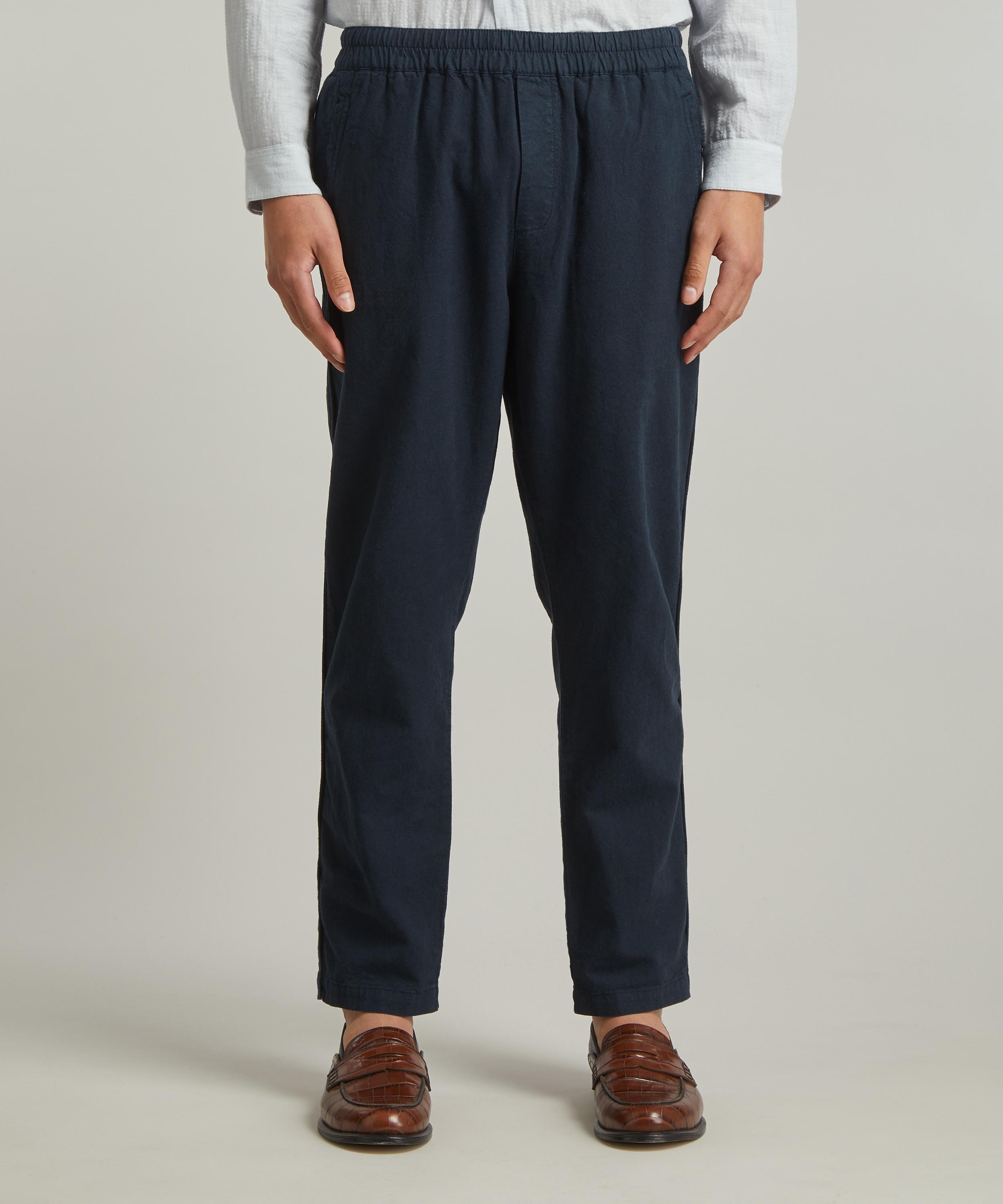 Folk - Navy Cotton Linen Trousers image number 2