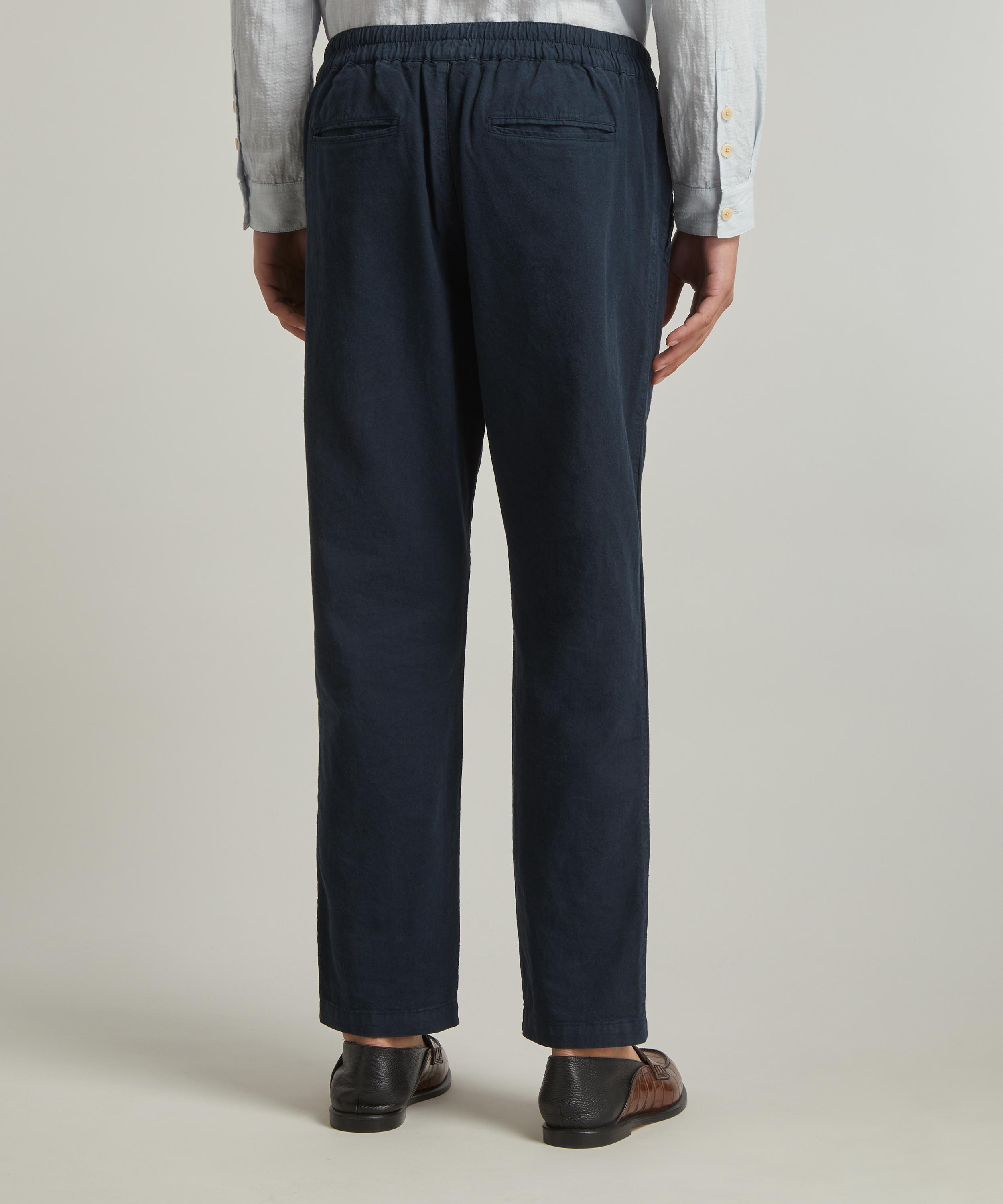 Folk - Navy Cotton Linen Trousers image number 3