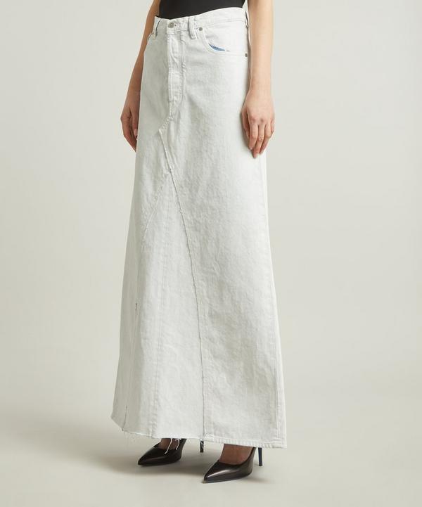 Maison Margiela - White Painted Denim Maxi-Skirt