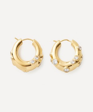 Shyla - 22ct Gold-Plated Oren Hoop Earrings image number 1