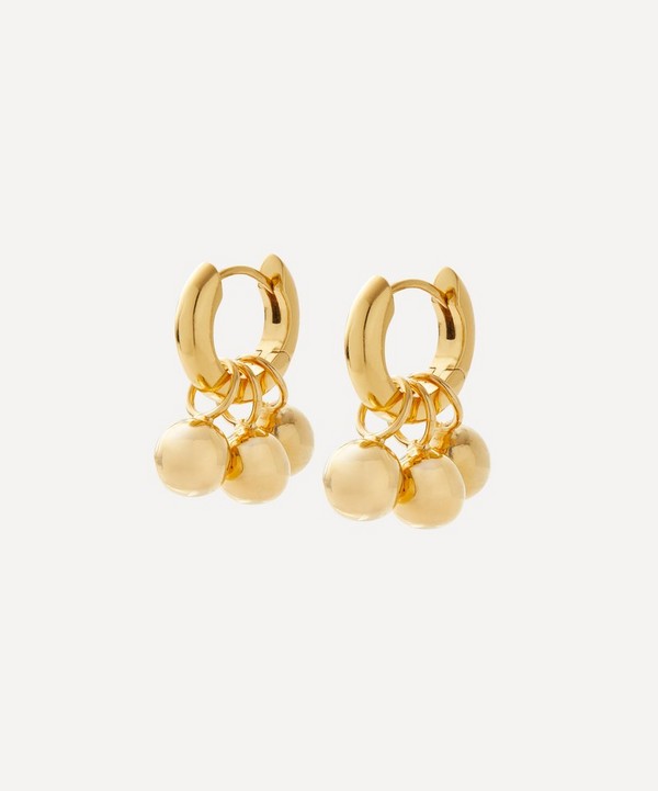 Shyla - 22ct Gold-Plated Daphnie Solid Huggie Hoop Earrings