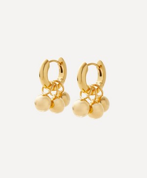 Shyla - 22ct Gold-Plated Daphnie Solid Huggie Hoop Earrings image number 0