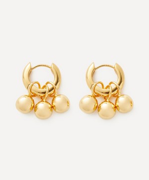 Shyla - 22ct Gold-Plated Daphnie Solid Huggie Hoop Earrings image number 1