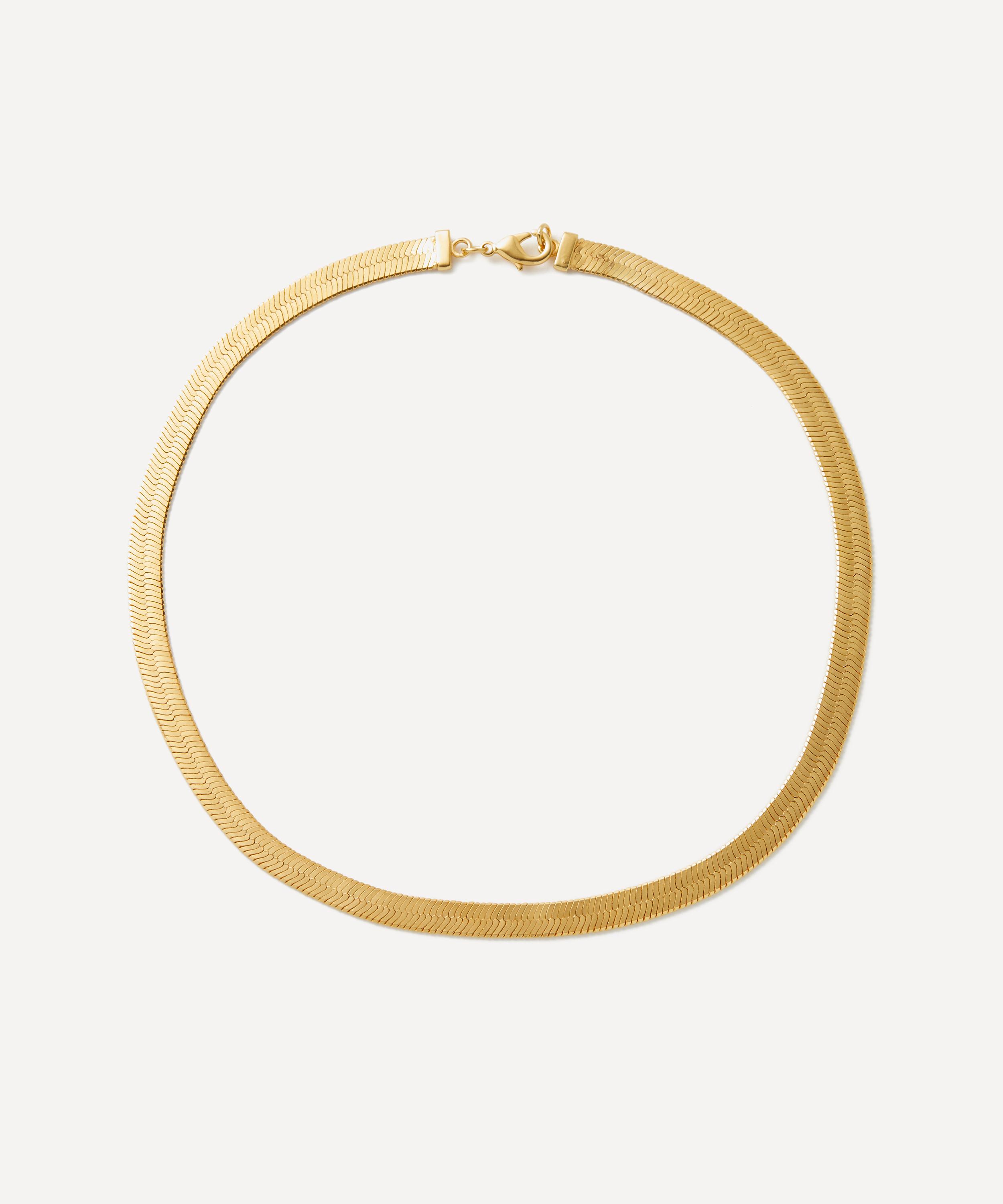Shyla - 22ct Gold-Plated Curzon Snake Chain Necklace image number 0