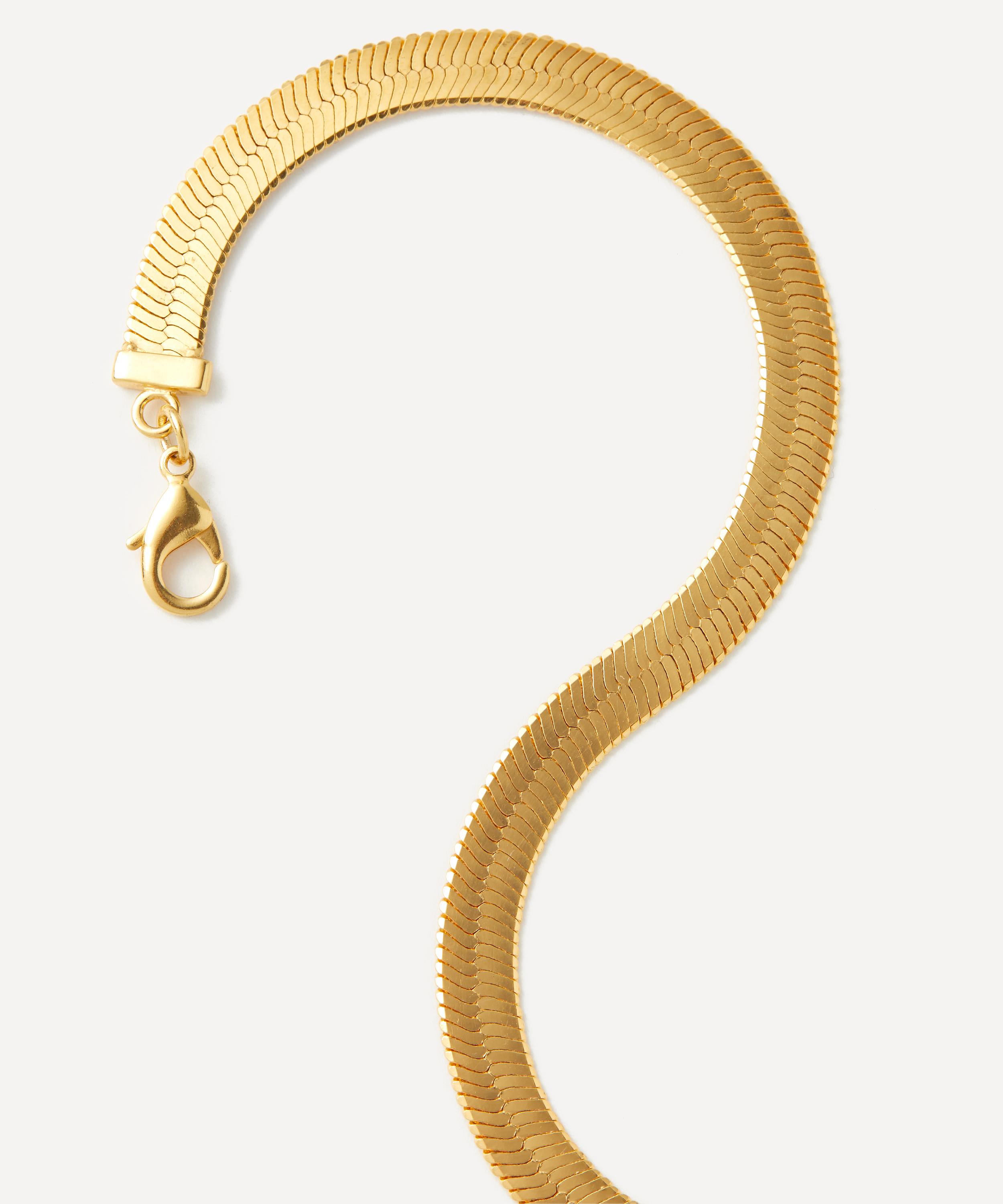 Shyla - 22ct Gold-Plated Curzon Snake Chain Necklace image number 1