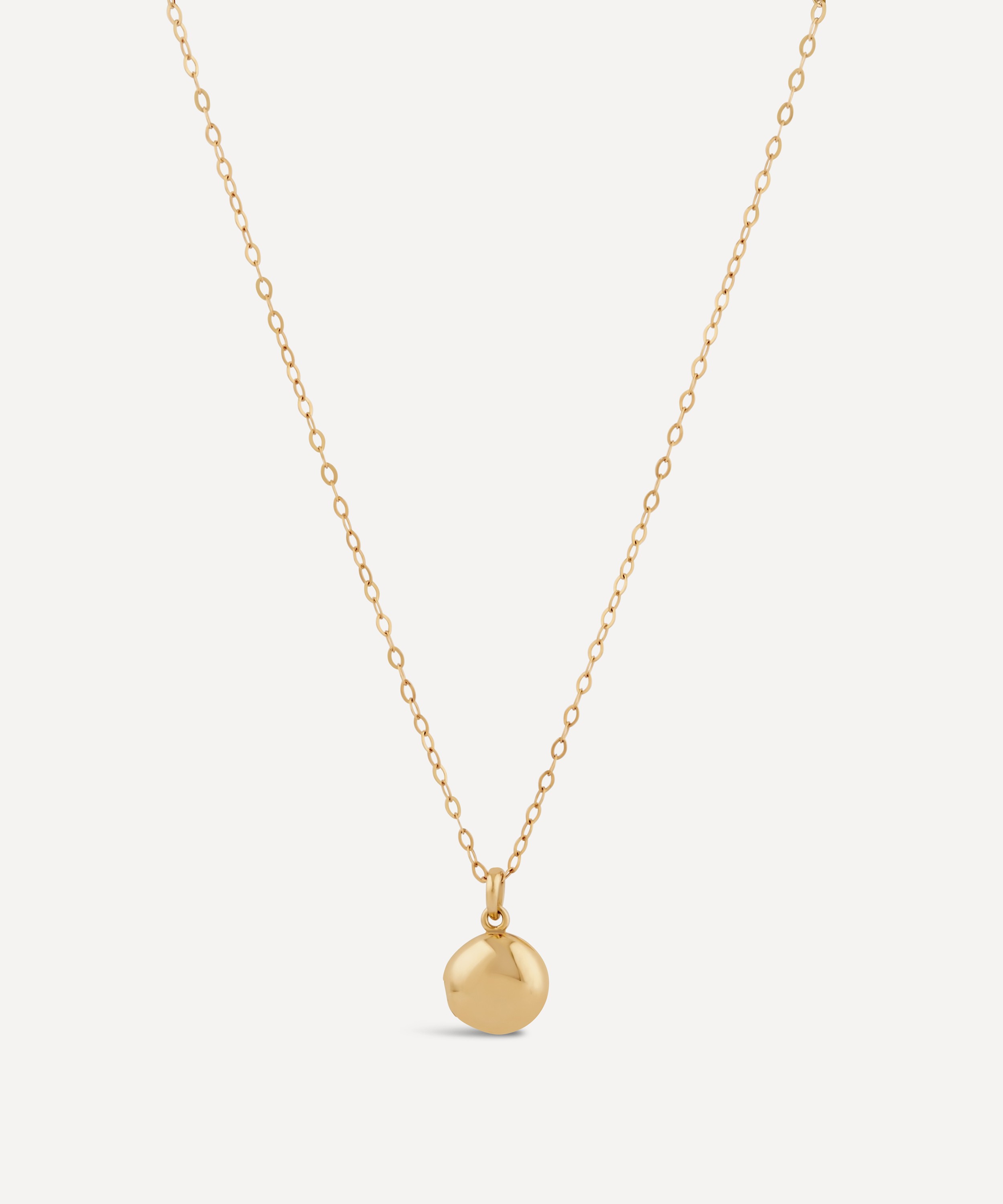Dinny Hall - 9ct Gold Button Locket Necklace image number 0