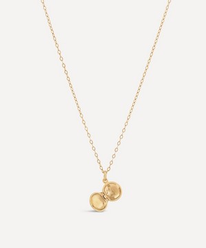 Dinny Hall - 9ct Gold Button Locket Necklace image number 1