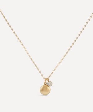 Dinny Hall - 9ct Gold Button Locket and Diamond Bonbon Charm Necklace image number 0