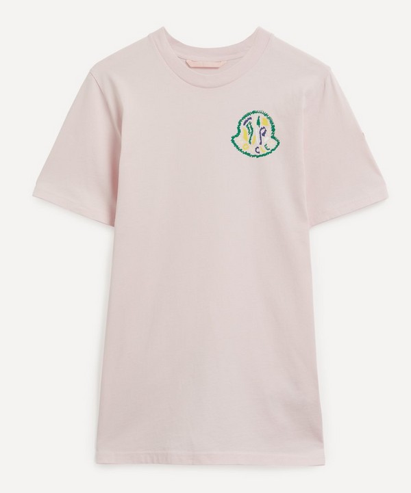Moncler - Light Pink Logo Print T-Shirt image number null