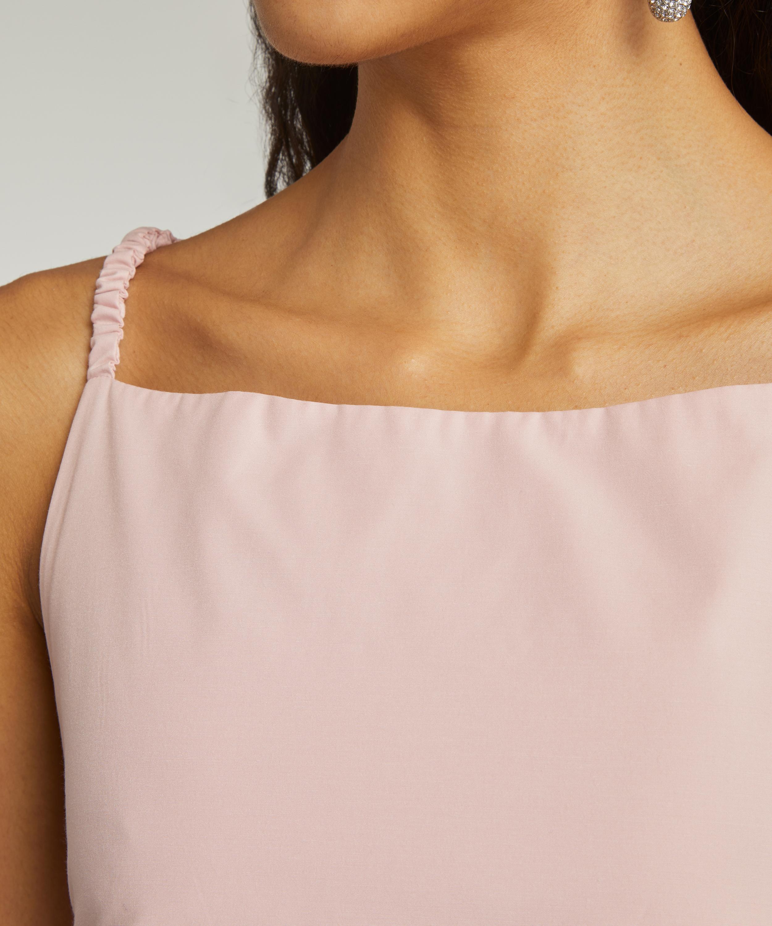 Molly Goddard - Emerald Backless Pleated Dress image number 4