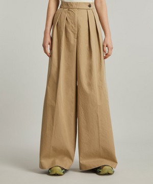 Dries Van Noten - Wide Pleated Trousers image number 2