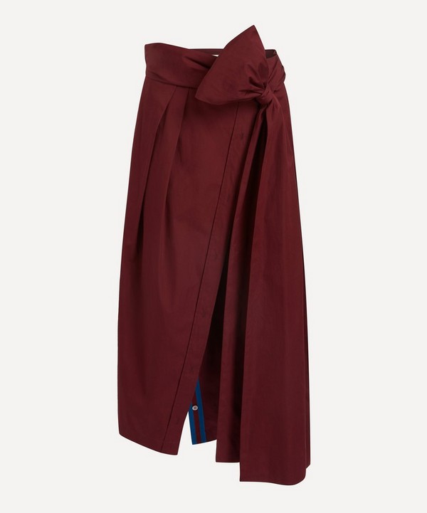 Dries Van Noten - Cotton Poplin Bow Wrap-Skirt image number null