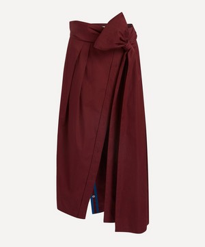 Dries Van Noten - Cotton Poplin Bow Wrap-Skirt image number 0