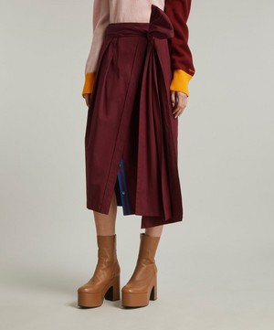 Dries Van Noten - Cotton Poplin Bow Wrap-Skirt image number 2