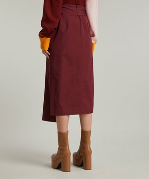 Dries Van Noten - Cotton Poplin Bow Wrap-Skirt image number 3