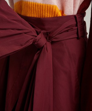Dries Van Noten - Cotton Poplin Bow Wrap-Skirt image number 4