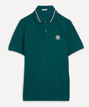 Moncler - Forest Green Logo Patch Polo Shirt image number 0