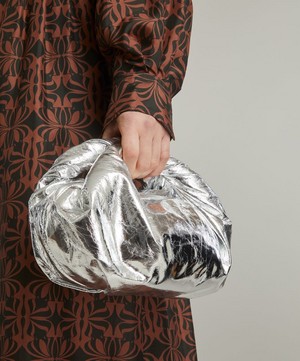 Dries Van Noten - Twisted Handle Metallic Tote Bag image number 1