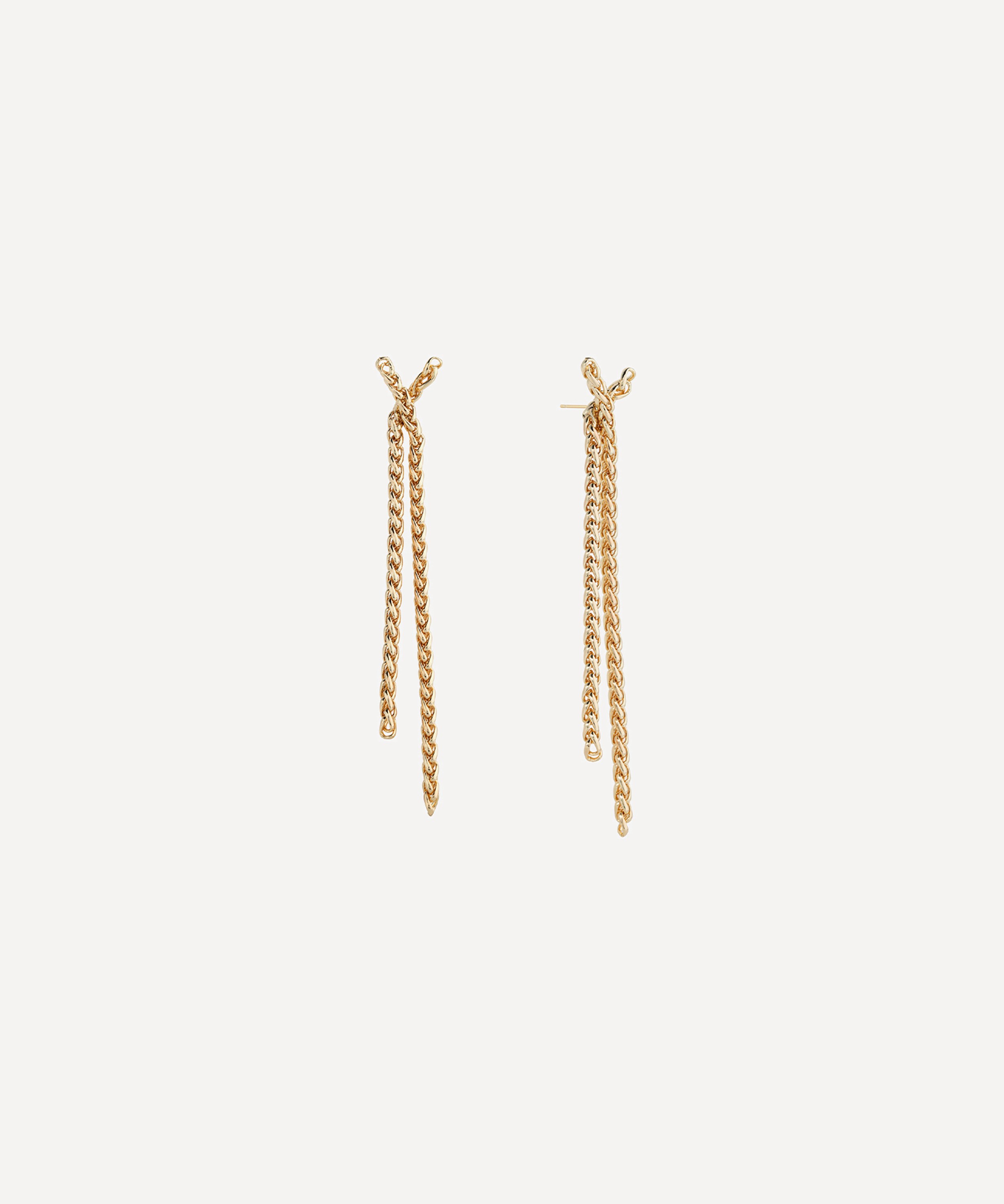 SHASHI - 14ct Gold-Plated Olympia Drop Earrings
