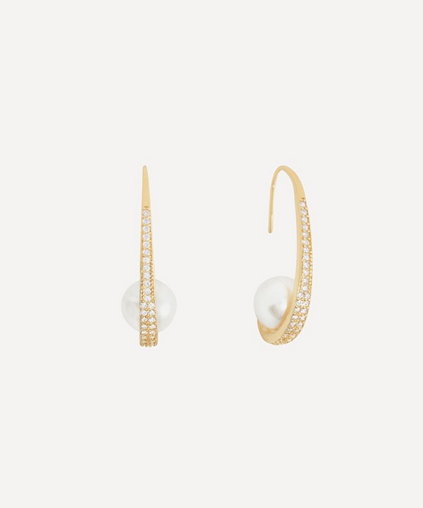 SHASHI - 14ct Gold-Plated Michelle Hoop Earrings image number null