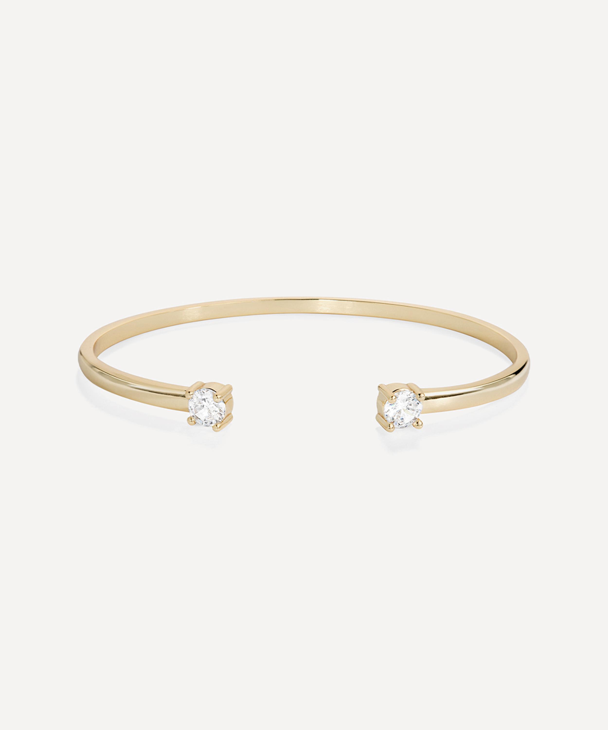 SHASHI - 14ct Gold-Plated Beam Cuff Bracelet