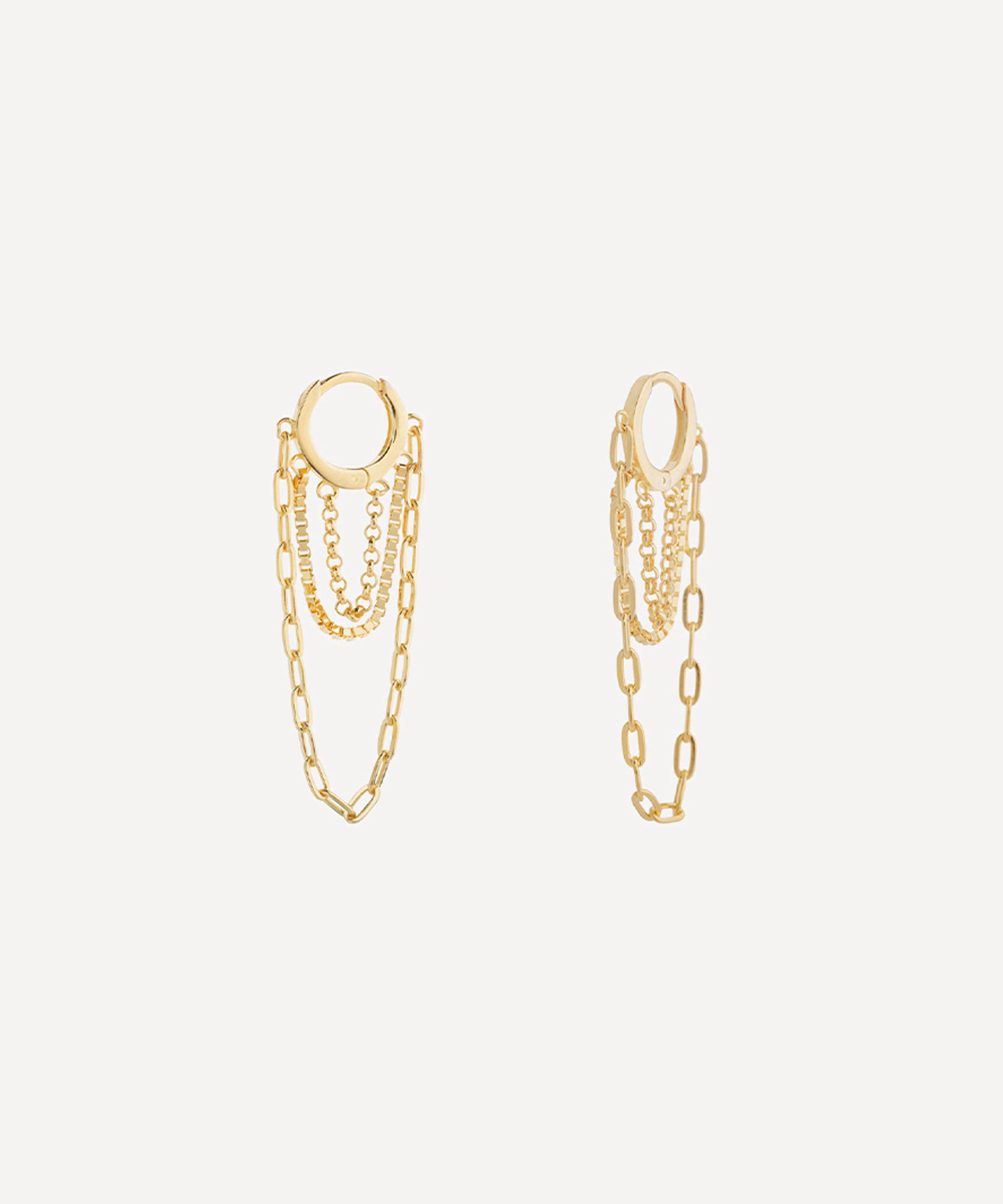 SHASHI - 14ct Gold-Plated Paloma Hoop Earrings image number 0