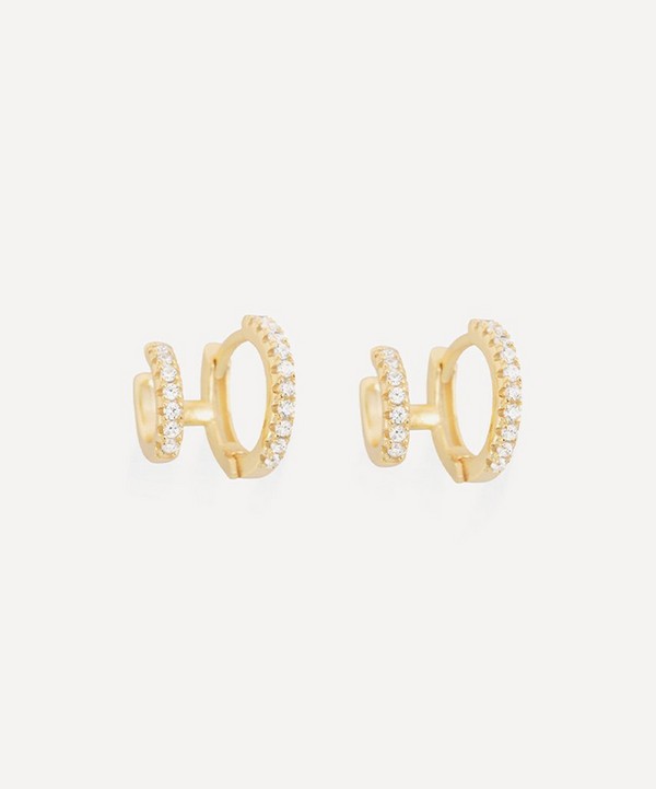 SHASHI - 14ct Gold-Plated Katerina Double Hoop Earrings
