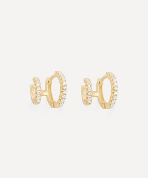 SHASHI - 14ct Gold-Plated Katerina Double Hoop Earrings image number 0