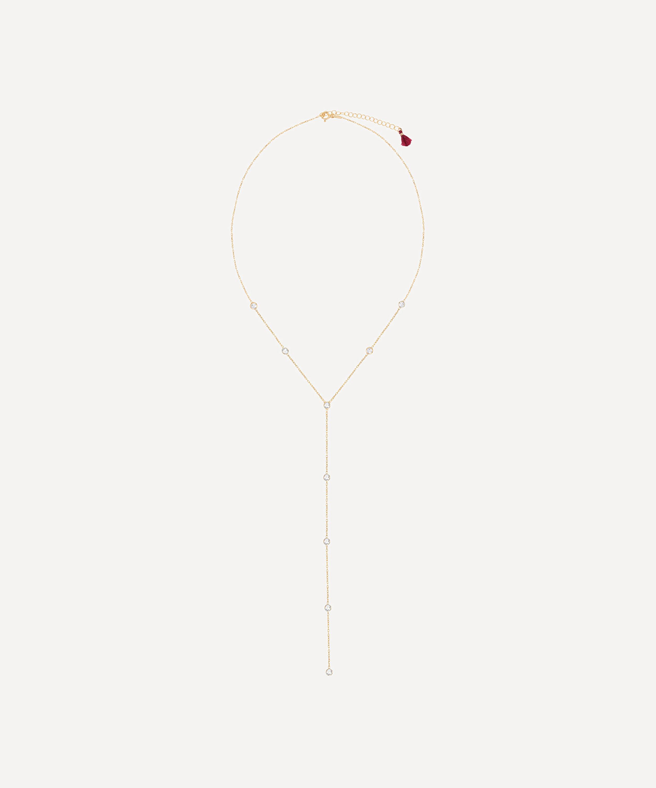 SHASHI - 14ct Gold-Plated Emily Lariat Necklace image number 0