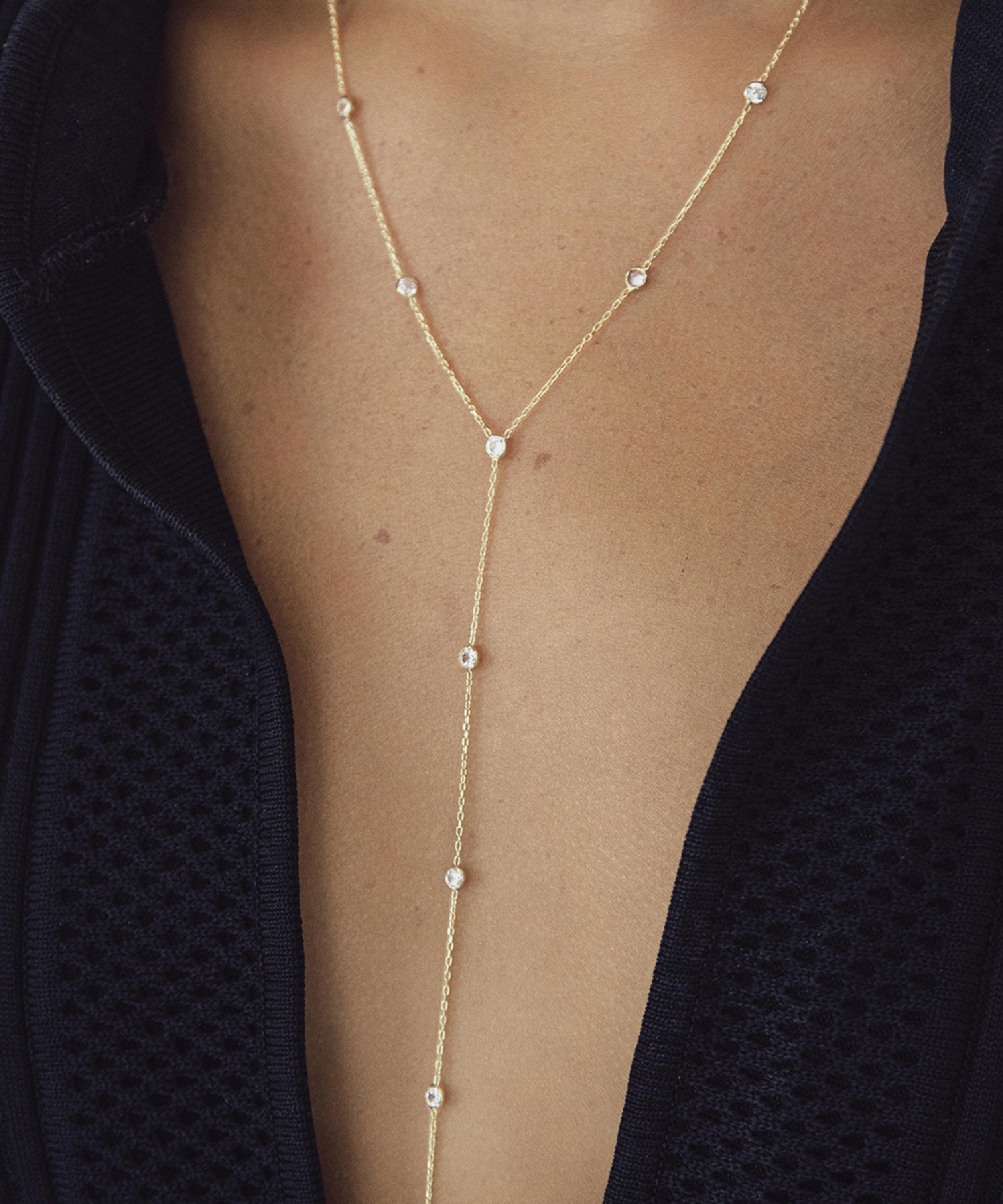 SHASHI - 14ct Gold-Plated Emily Lariat Necklace image number 1