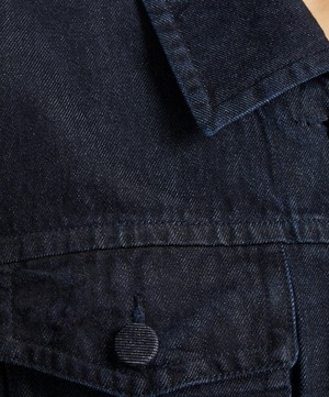 Dries Van Noten - Indigo Tie-Waist Denim Jacket image number 4