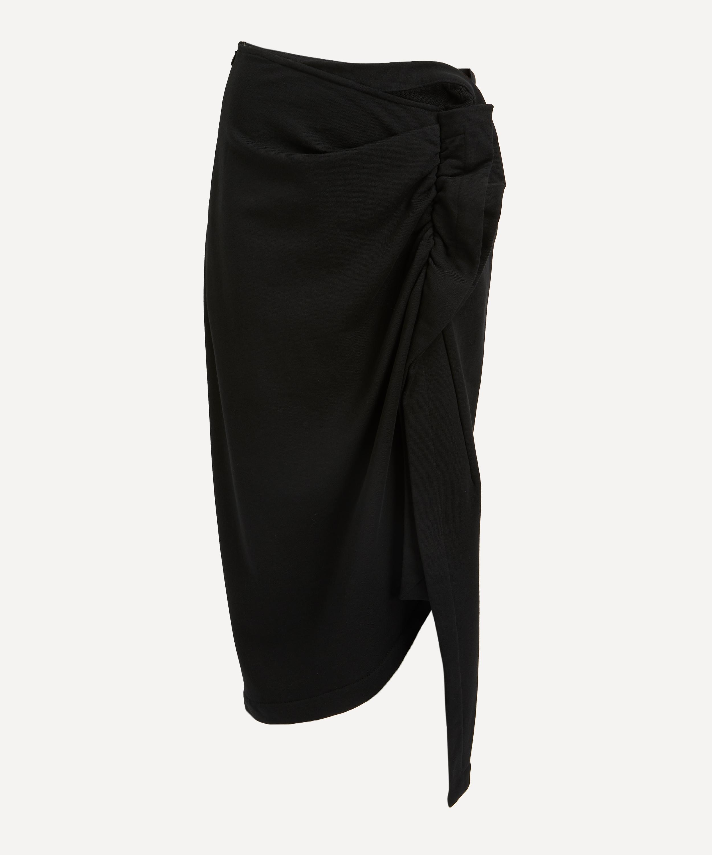 Black cotton ruffle skirt hotsell