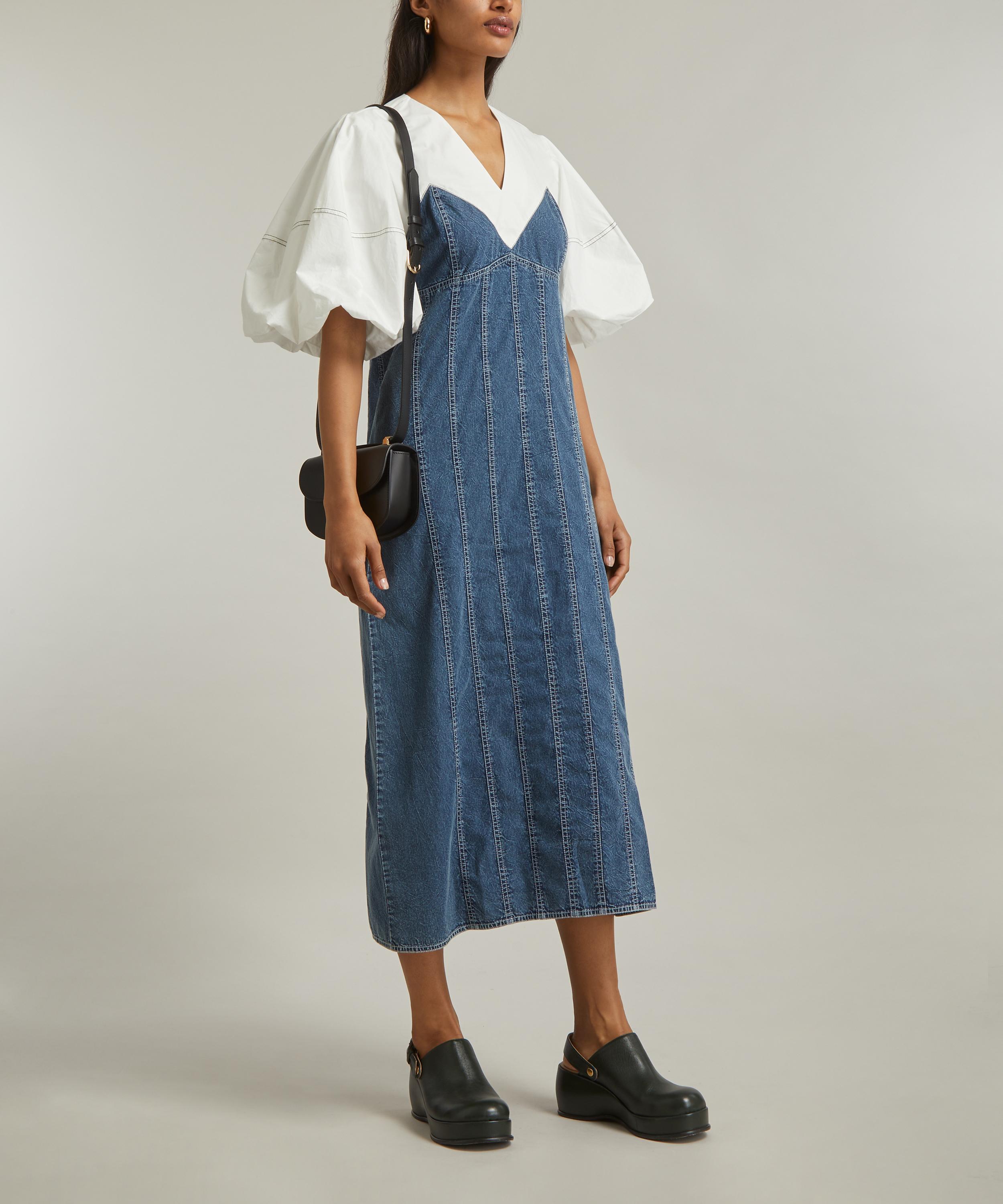 Lovebirds - Panelled Denim Midi Dress image number 1