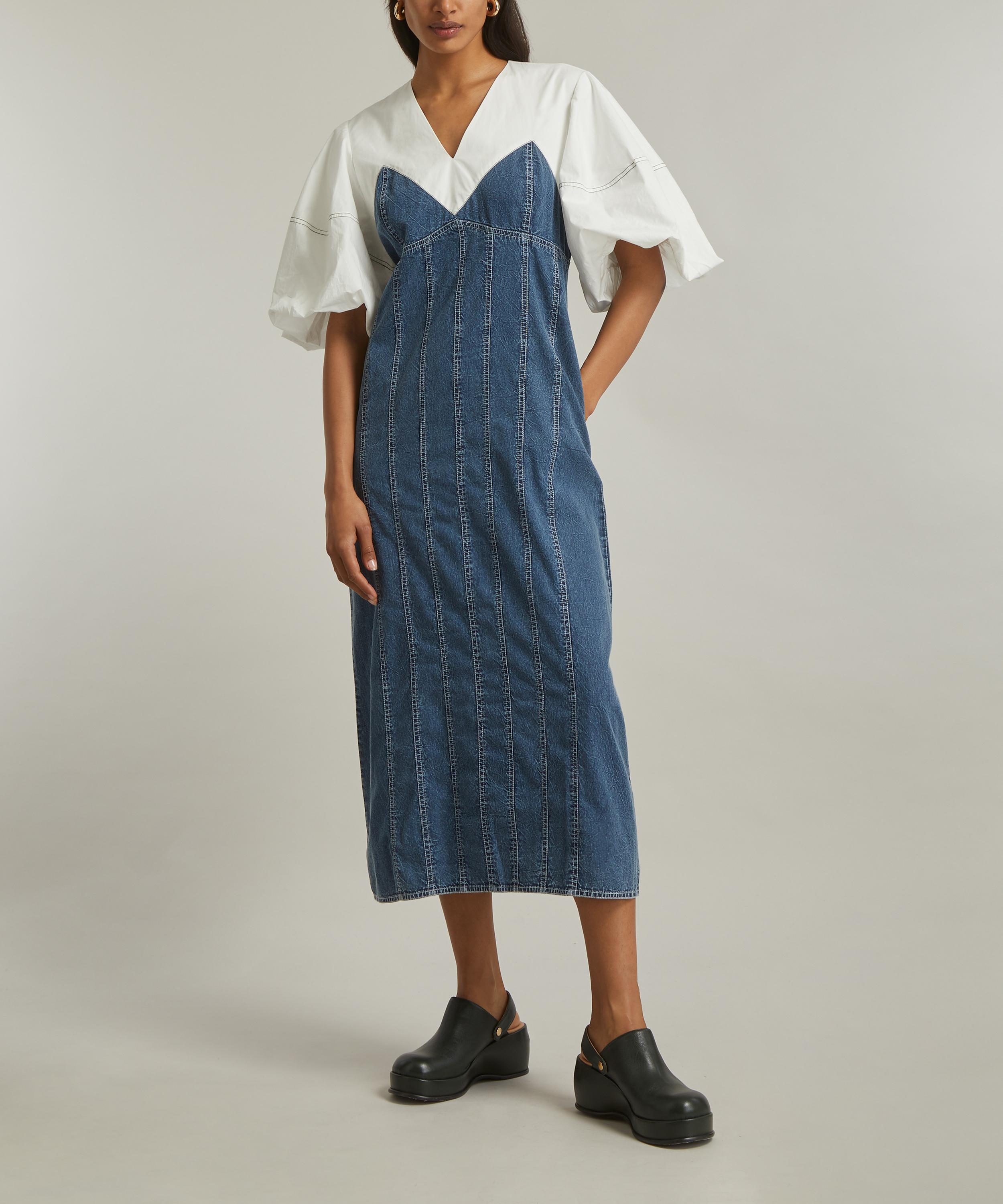 Lovebirds Panelled Denim Midi Dress