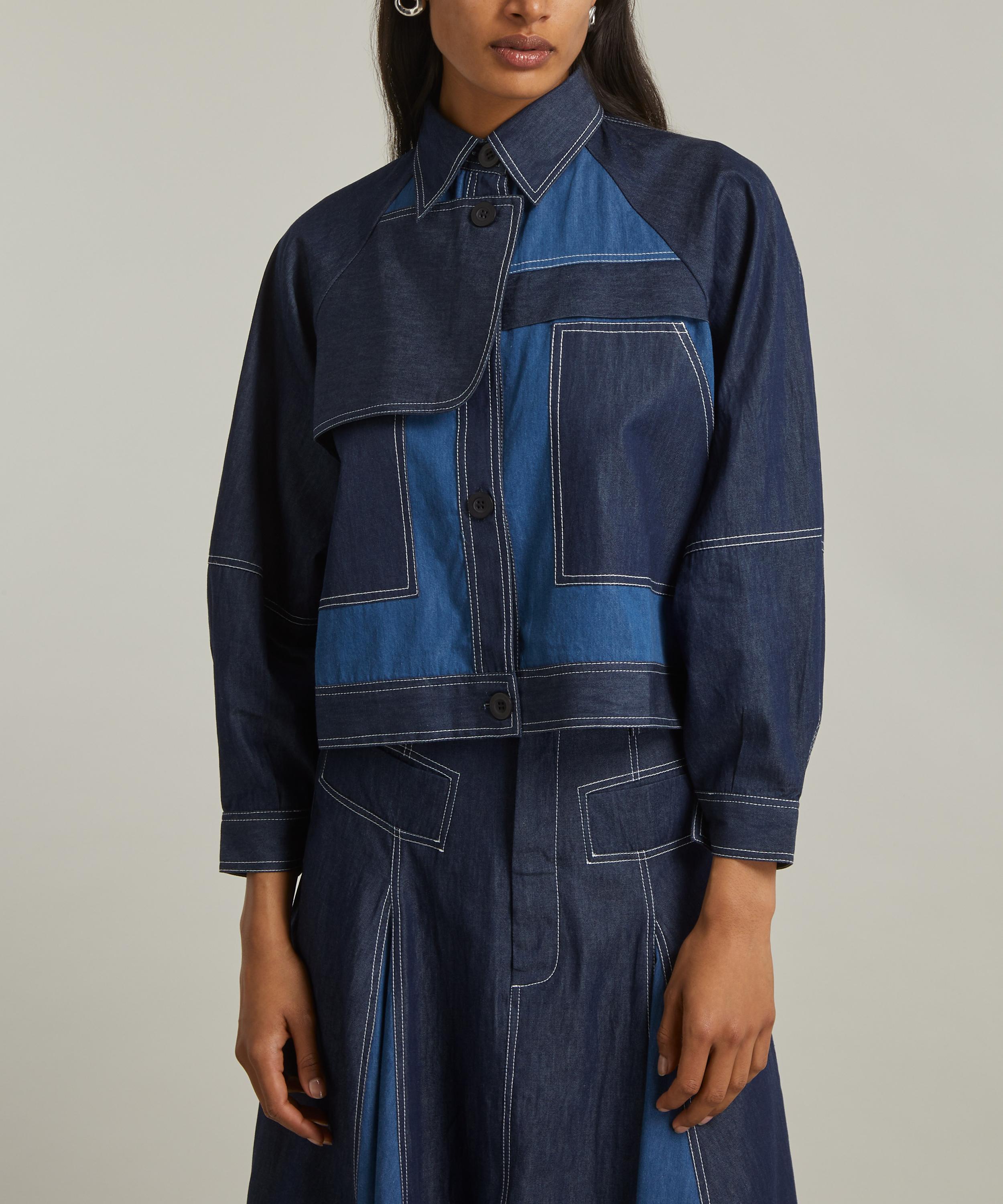 Lovebirds - Contrast Denim Patchwork Jacket image number 2