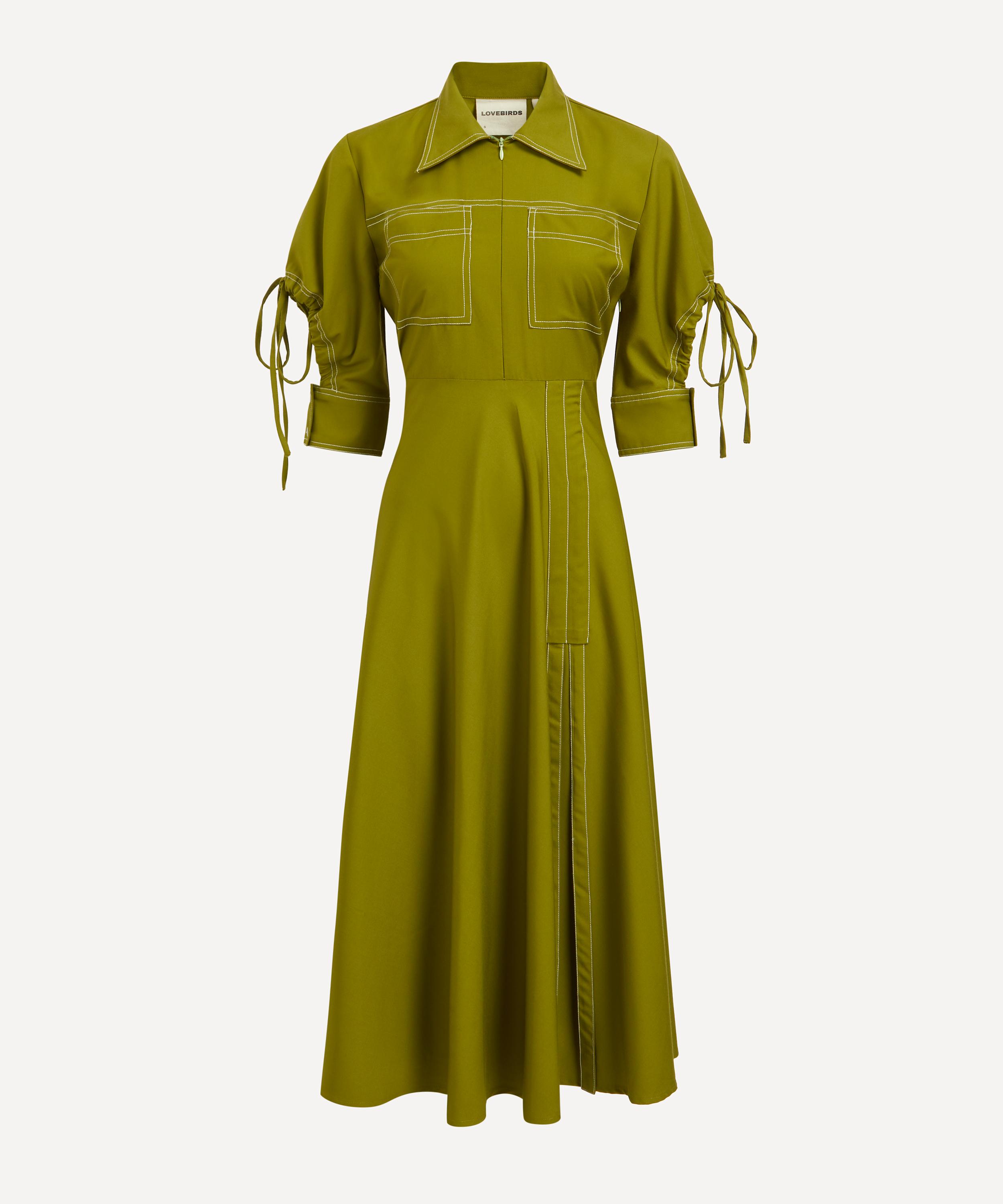 Lovebirds - Ruched Twill Shirtdress image number 0