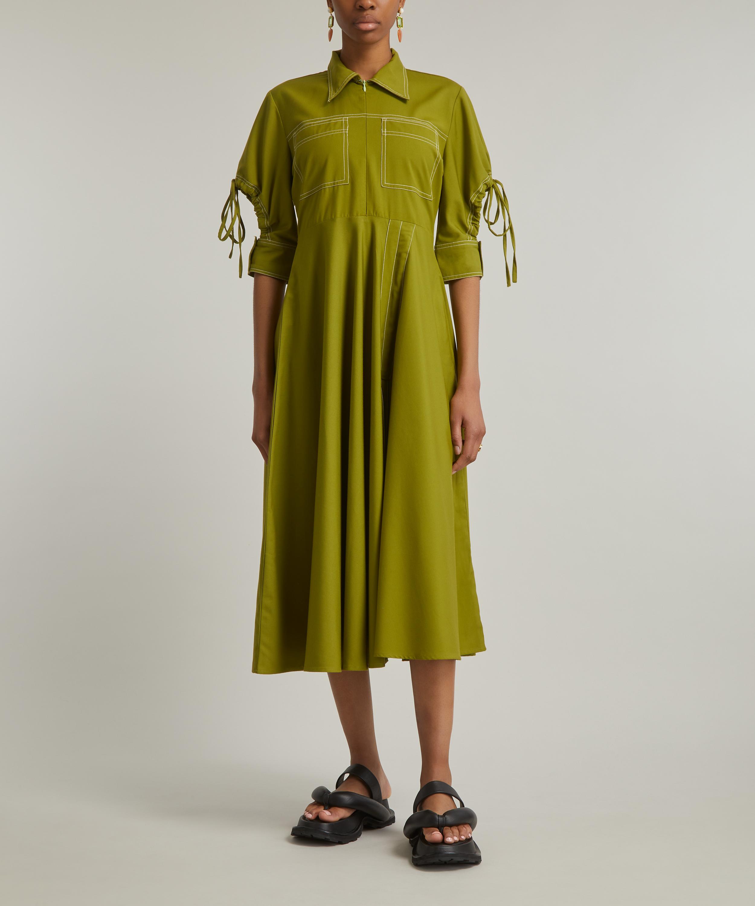 Lovebirds - Ruched Twill Shirtdress image number 2