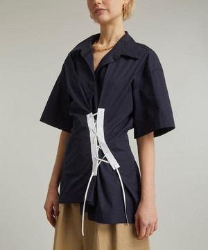 Dries Van Noten - Lace-Up Cotton Shirt image number 2