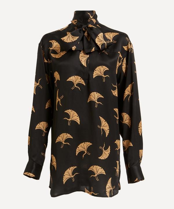 Dries Van Noten - Printed Pussy-Bow Silk Shirt