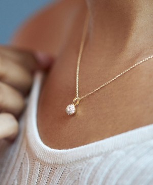 Dinny Hall - 9ct Gold Diamond Bonbon Pendant Necklace image number 1