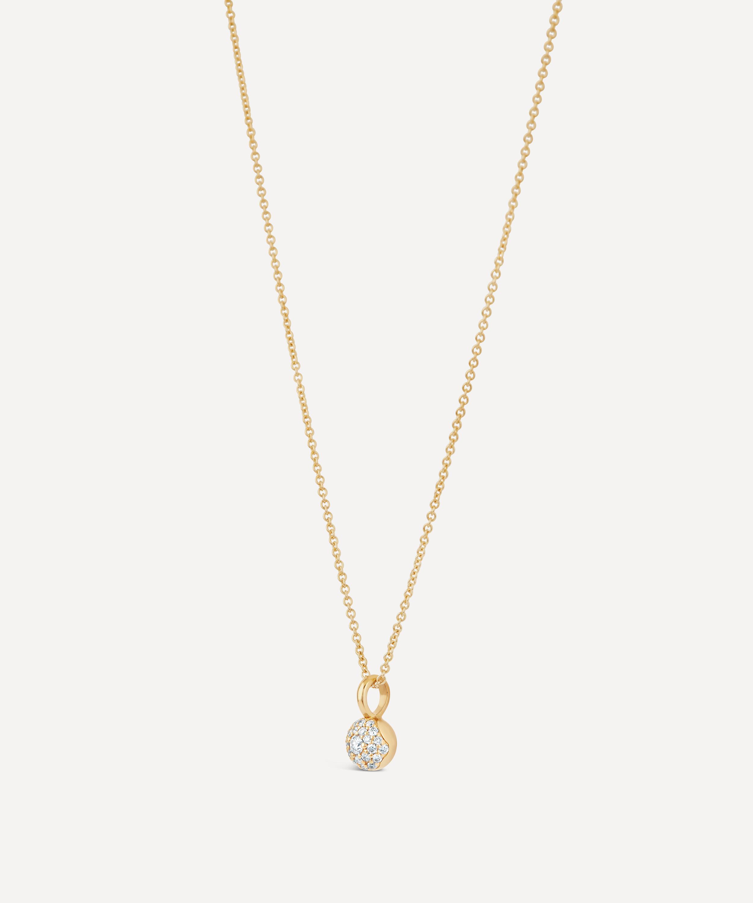 Dinny Hall 9ct Gold Diamond Bonbon Pendant Necklace | Liberty