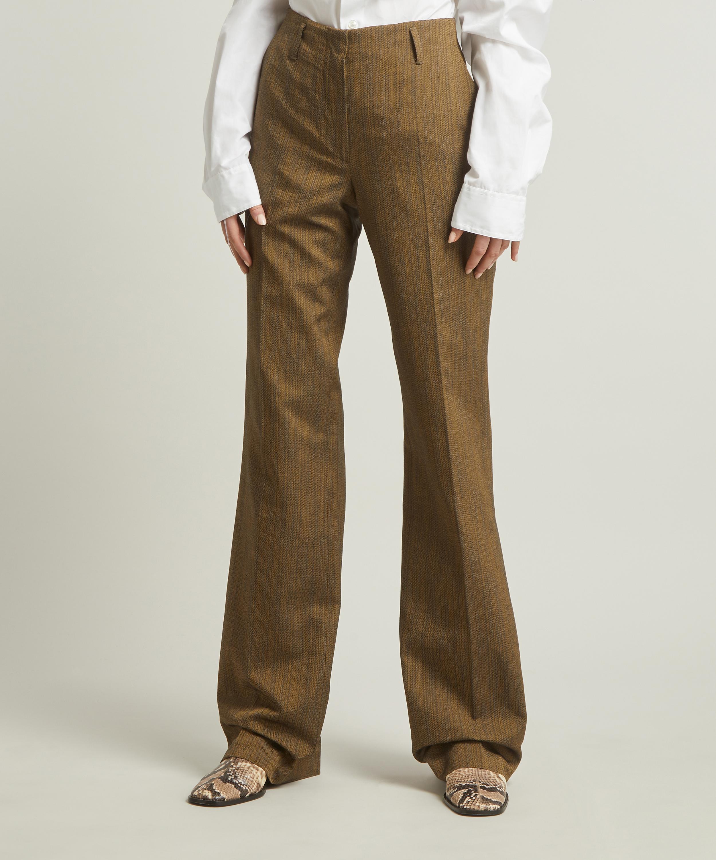 Straight leg sale striped trousers