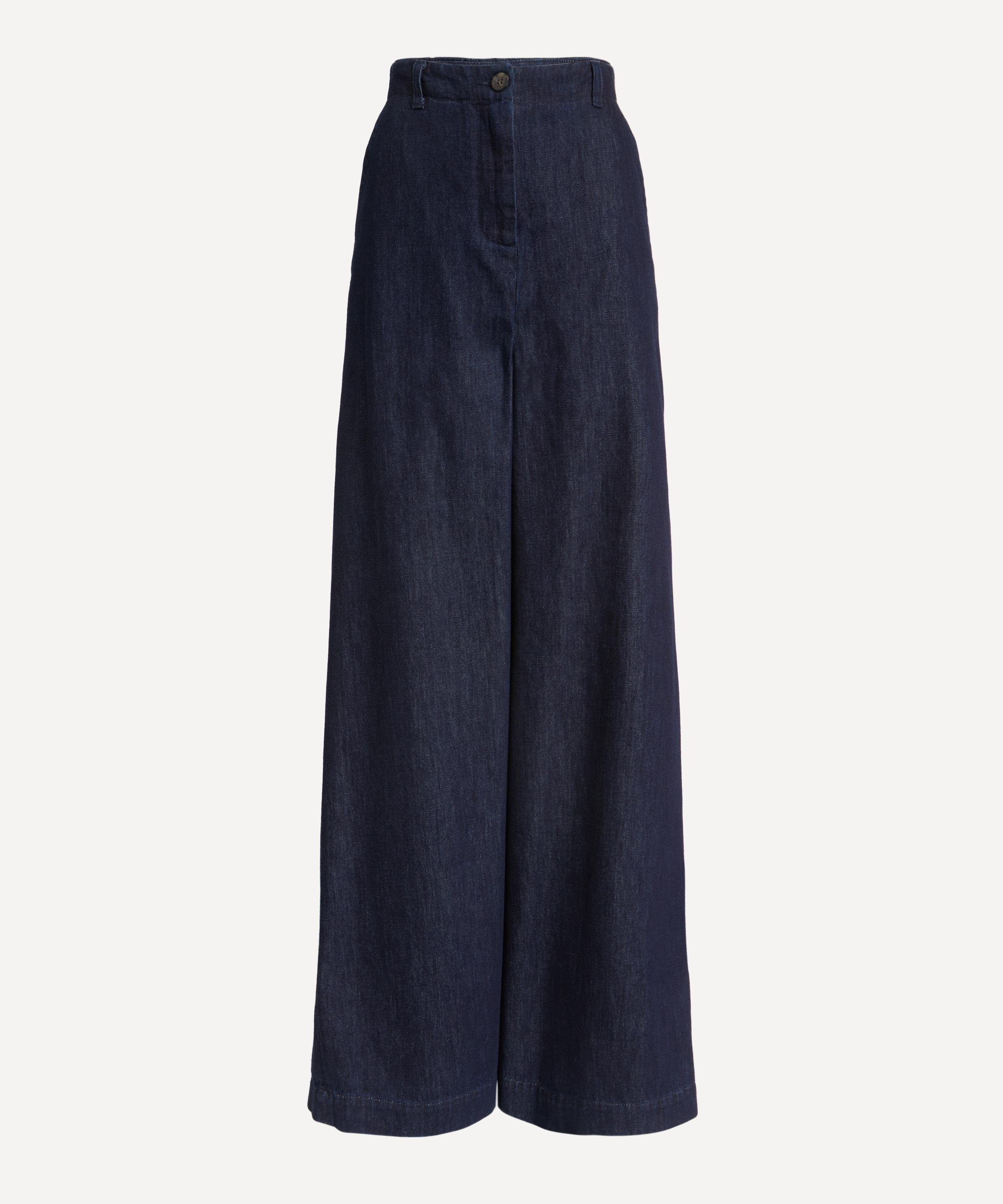 Dries Van Noten - Indigo Denim Maxi-Skirt image number 0