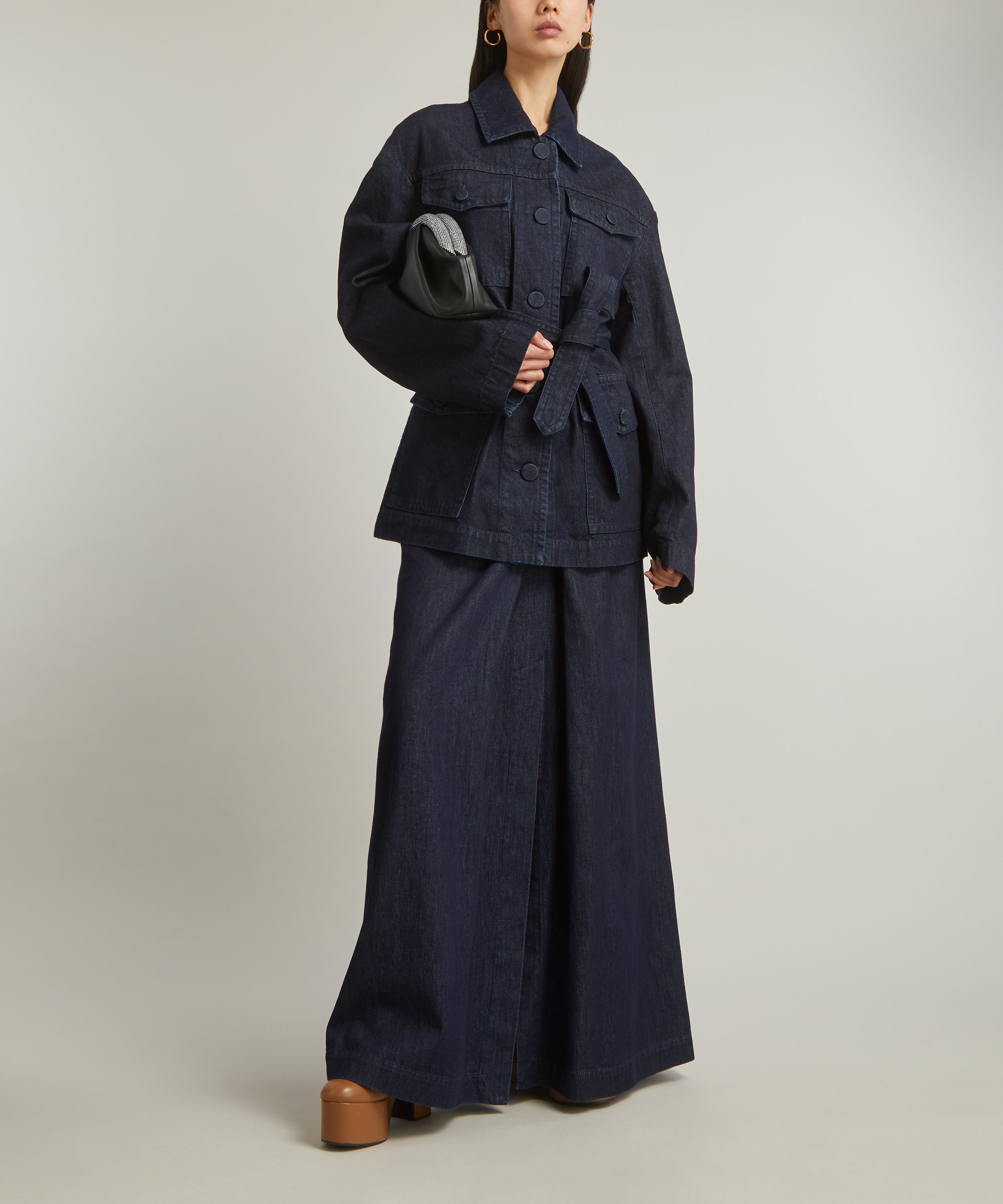 Dries Van Noten - Indigo Denim Maxi-Skirt image number 1