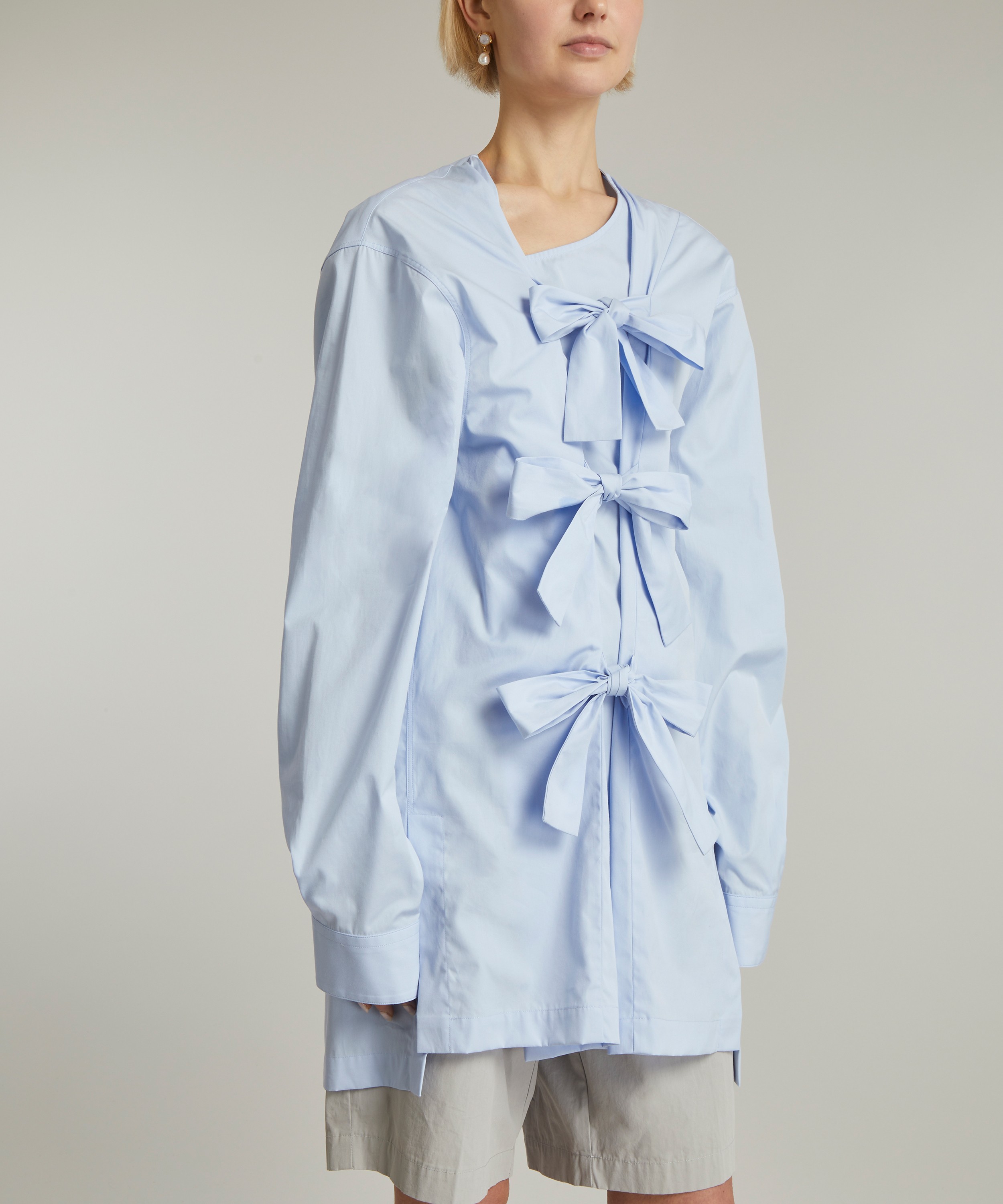 Dries Van Noten - Oversized Shirt With Bow Detail image number 2