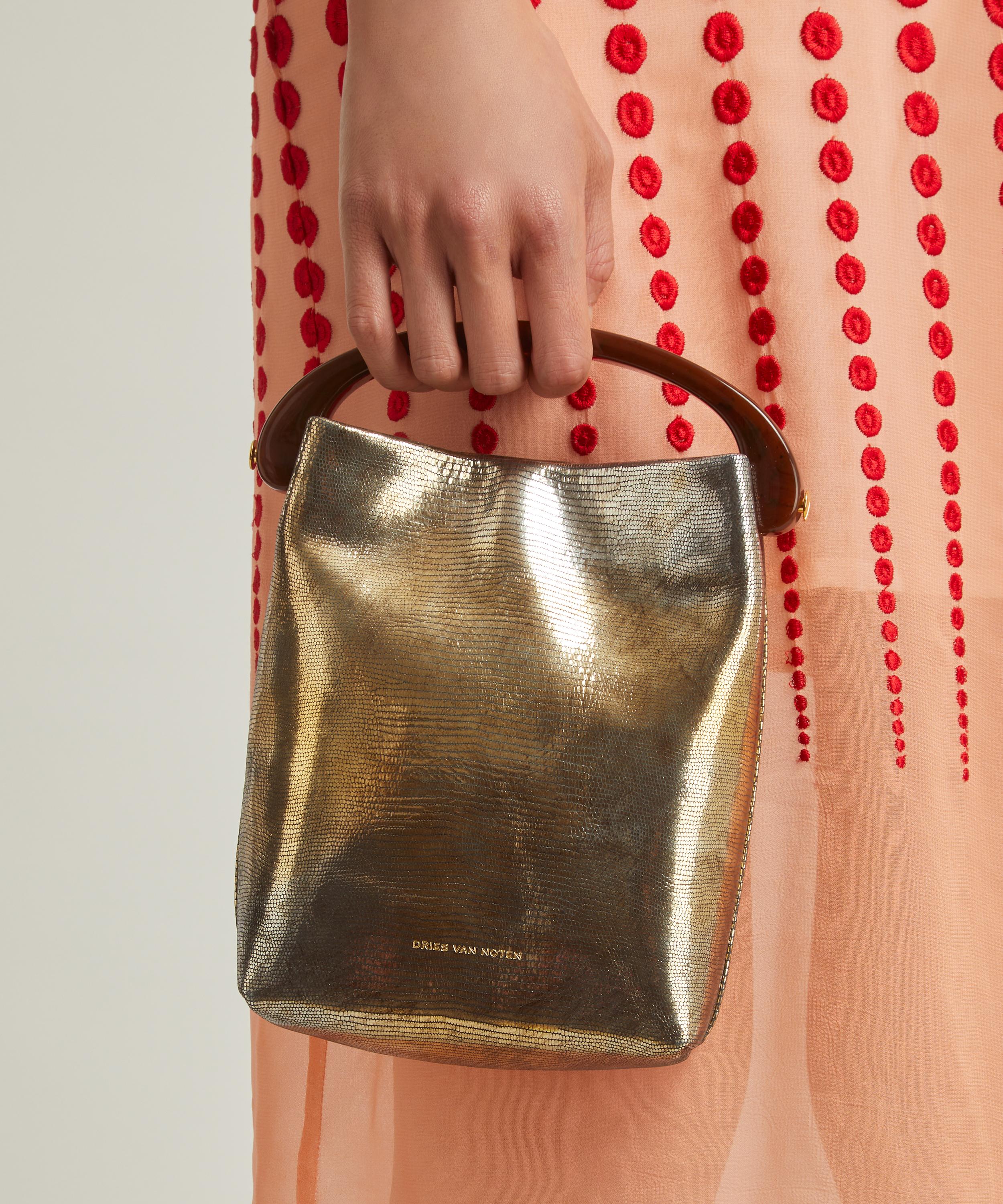 Dries Van Noten - Iguana Print Leather Crossbody Bag image number 6