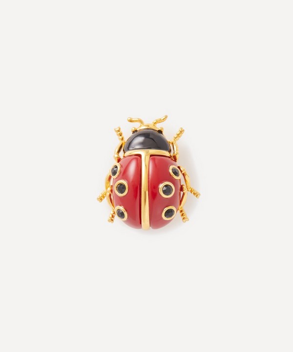 Kenneth Jay Lane - Gold-Plated Ladybird Brooch image number null