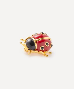 Kenneth Jay Lane - Gold-Plated Ladybird Brooch image number 1