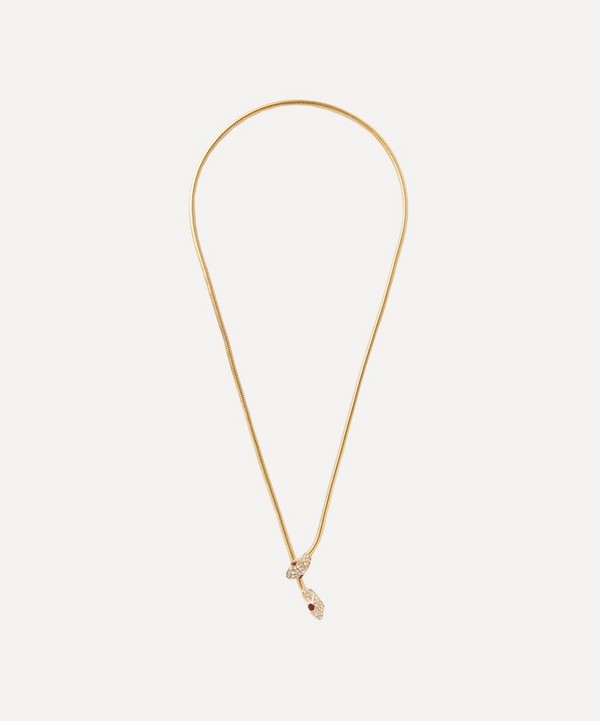 Kenneth Jay Lane -  Gold-Plated Snake Chain Lariat Necklace